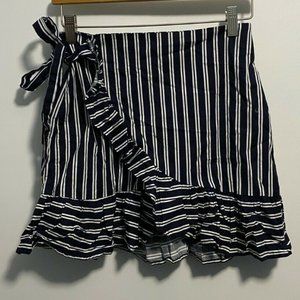 A'Gaci‎ Navy Blue Striped Skirt Size M